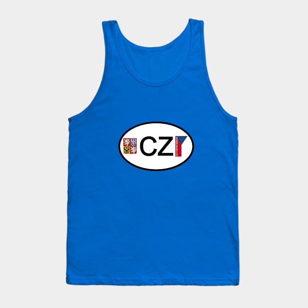 Czech Republic car country code Tank Top by Travellers